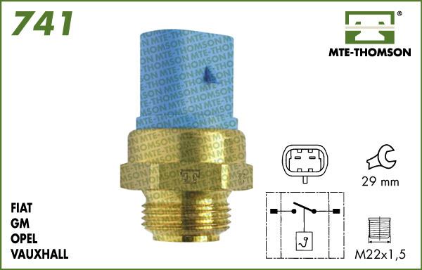 MTE-Thomson 741.88/83 - Термовыключатель, вентилятор радиатора / кондиционера autodnr.net