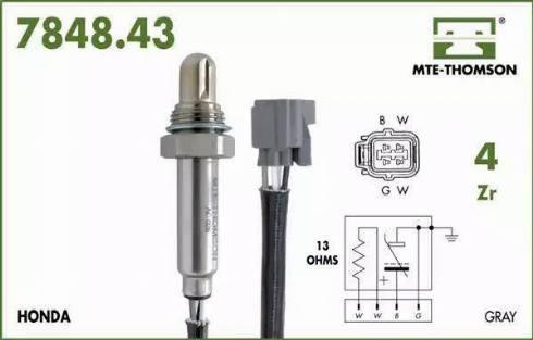 MTE-Thomson 7848.43.026 - Лямбда-зонд autocars.com.ua