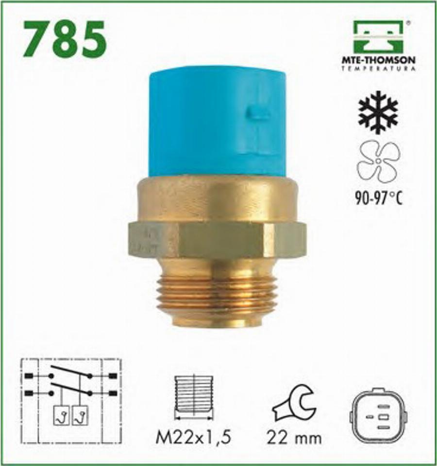 MTE-Thomson 785 - Термовыключатель, вентилятор радиатора / кондиционера autodnr.net