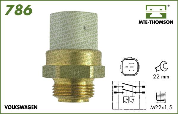 MTE-Thomson 786.87/92 - Термовыключатель, вентилятор радиатора / кондиционера autodnr.net