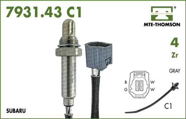 MTE-Thomson 7931.43.080C1 - Лямбда-зонд, датчик кислорода autodnr.net