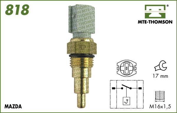 MTE-Thomson 818 - Термовимикач, вентилятор радіатора / кондиціонера autocars.com.ua