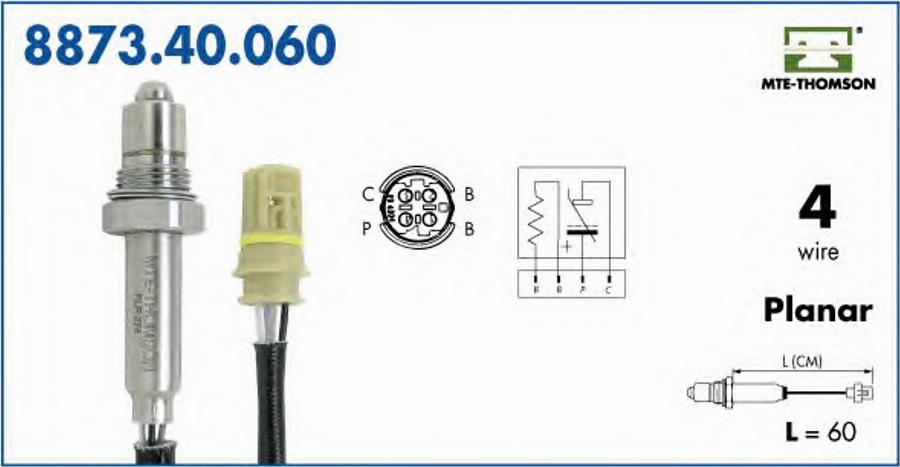 MTE-Thomson 8873.40.060 - Лямбда-зонд autocars.com.ua