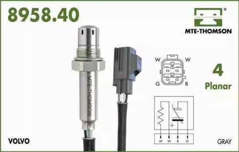 MTE-Thomson 8958.40.088 - Лямбда-зонд, датчик кислорода autodnr.net