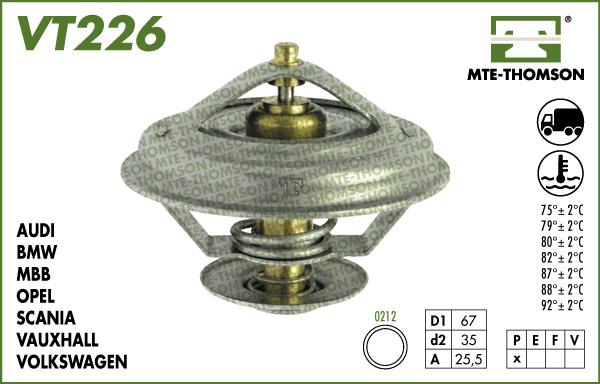 MTE-Thomson VT226.80 - Термостат, охлаждающая жидкость autodnr.net