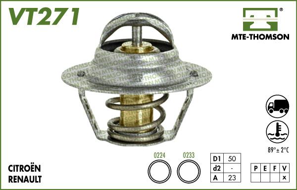 MTE-Thomson VT271.75 - Термостат, охолоджуюча рідина autocars.com.ua