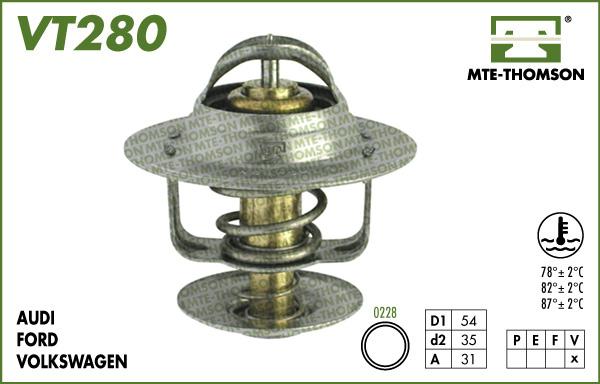 MTE-Thomson VT280.87 - Термостат, охлаждающая жидкость autodnr.net