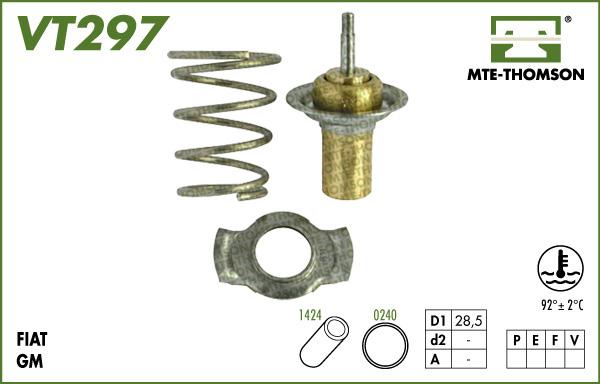 MTE-Thomson VT297.92 - Термостат, охолоджуюча рідина autocars.com.ua