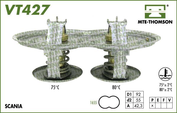 MTE-Thomson VT427.80/87 - Термостат, охолоджуюча рідина autocars.com.ua