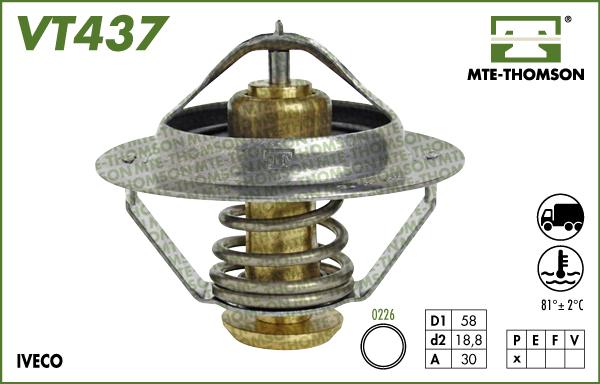 MTE-Thomson VT437.81 - Термостат, охлаждающая жидкость autodnr.net