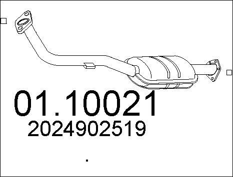 MTS 01.10021 - Труба вихлопного газу autocars.com.ua