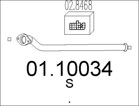 MTS 01.10034 - Труба вихлопного газу autocars.com.ua