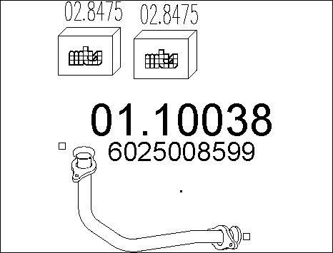 MTS 01.10038 - Труба выхлопного газа autodnr.net