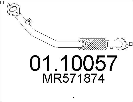 MTS 01.10057 - Труба вихлопного газу autocars.com.ua