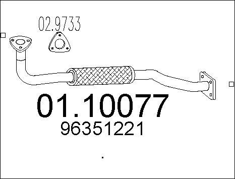 MTS 01.10077 - Труба выхлопного газа autodnr.net