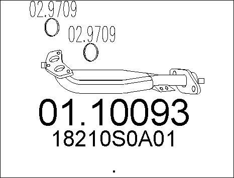 MTS 01.10093 - Труба выхлопного газа avtokuzovplus.com.ua