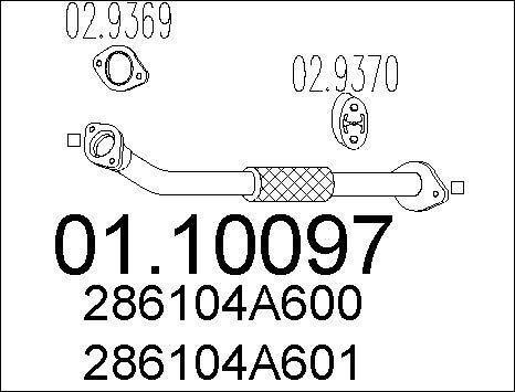MTS 01.10097 - Труба выхлопного газа autodnr.net
