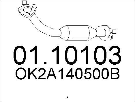 MTS 01.10103 - Труба вихлопного газу autocars.com.ua