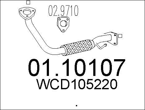 MTS 01.10107 - Труба вихлопного газу autocars.com.ua