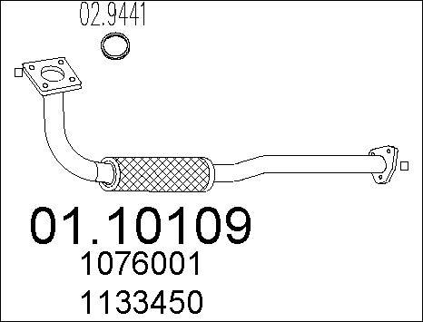 MTS 01.10109 - Труба выхлопного газа avtokuzovplus.com.ua