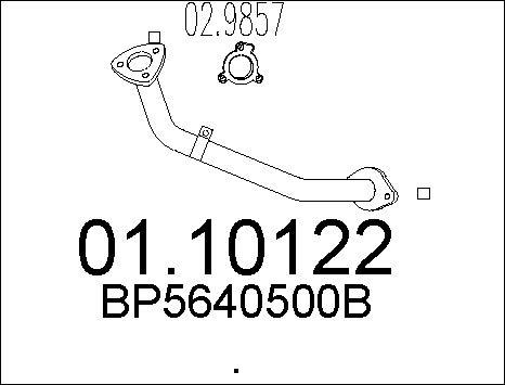 MTS 01.10122 - Труба вихлопного газу autocars.com.ua