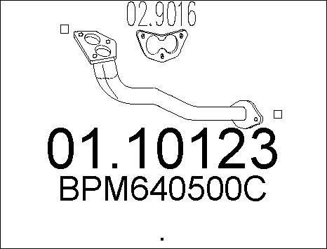 MTS 01.10123 - Труба вихлопного газу autocars.com.ua