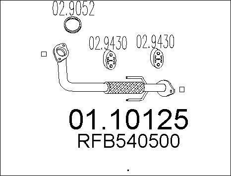 MTS 01.10125 - Труба вихлопного газу autocars.com.ua