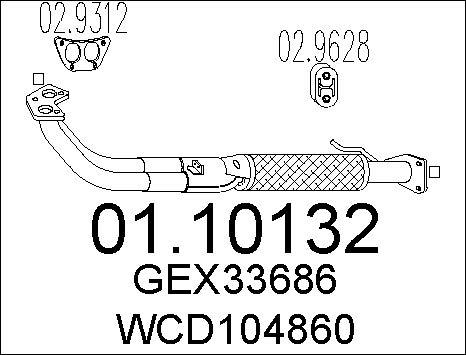 MTS 01.10132 - Труба выхлопного газа autodnr.net