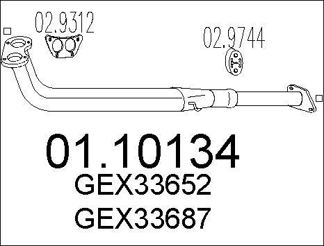MTS 01.10134 - Труба выхлопного газа autodnr.net