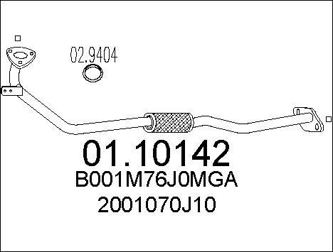 MTS 01.10142 - Труба выхлопного газа autodnr.net