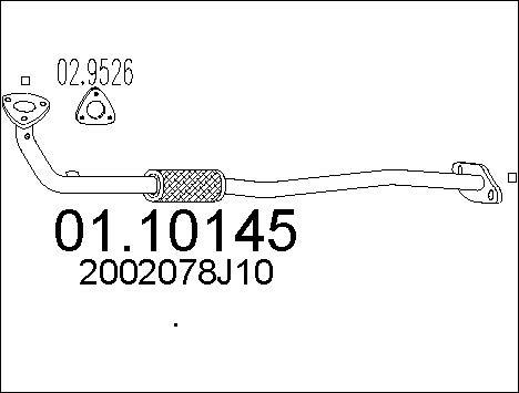 MTS 01.10145 - Труба выхлопного газа autodnr.net