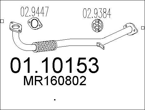 MTS 01.10153 - Труба вихлопного газу autocars.com.ua