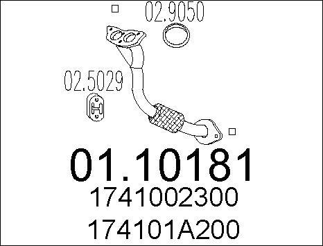 MTS 01.10181 - Труба выхлопного газа autodnr.net