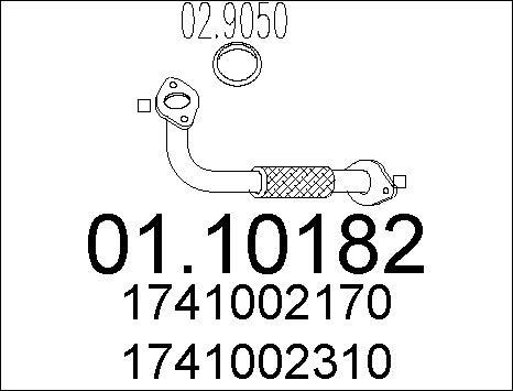 MTS 01.10182 - Труба выхлопного газа autodnr.net