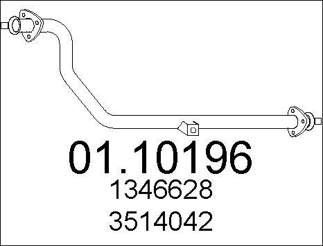 MTS 01.10196 - Труба вихлопного газу autocars.com.ua