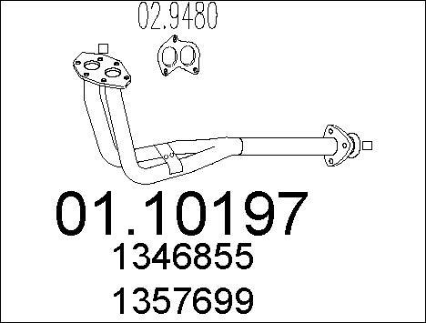 MTS 01.10197 - Труба выхлопного газа autodnr.net