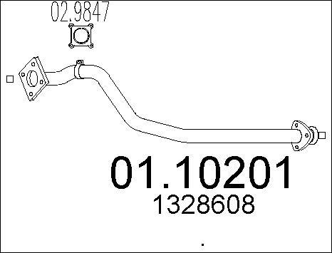 MTS 01.10201 - Труба выхлопного газа autodnr.net