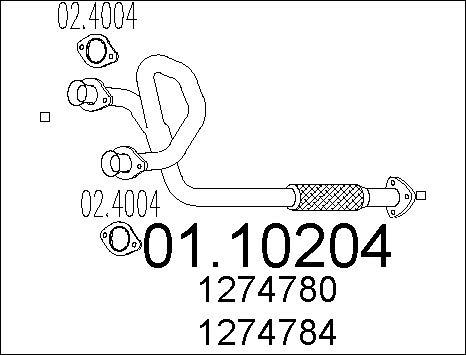 MTS 01.10204 - Труба выхлопного газа autodnr.net