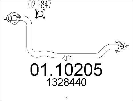 MTS 01.10205 - Труба выхлопного газа autodnr.net