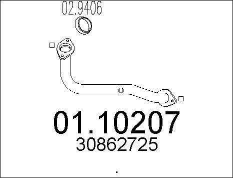 MTS 01.10207 - Труба выхлопного газа autodnr.net