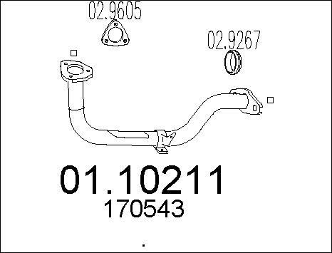 MTS 01.10211 - Труба выхлопного газа autodnr.net