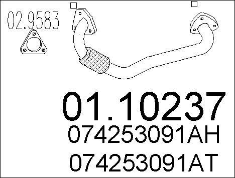 MTS 01.10237 - Труба выхлопного газа autodnr.net