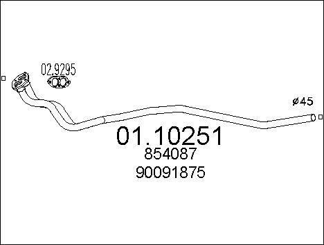 MTS 01.10251 - Труба выхлопного газа autodnr.net