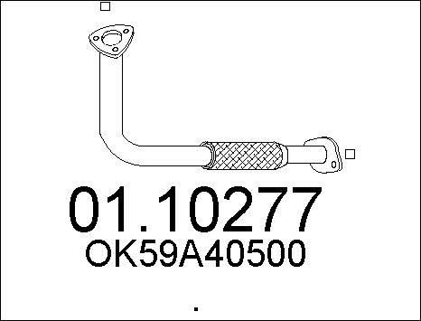 MTS 01.10277 - Труба вихлопного газу autocars.com.ua