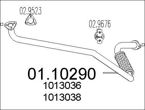 MTS 01.10290 - Труба вихлопного газу autocars.com.ua