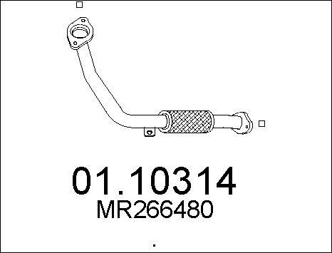 MTS 01.10314 - Труба вихлопного газу autocars.com.ua