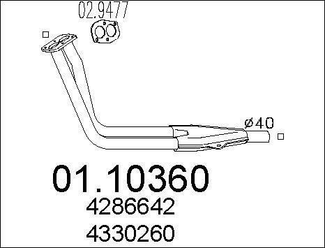 MTS 01.10360 - Труба выхлопного газа autodnr.net
