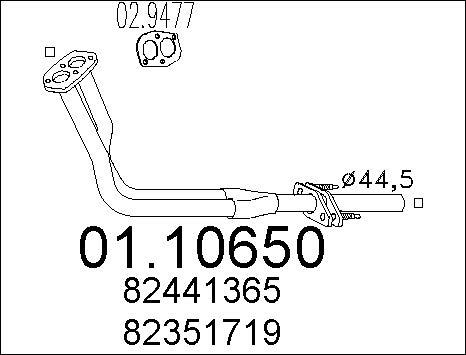MTS 01.10650 - Труба выхлопного газа autodnr.net