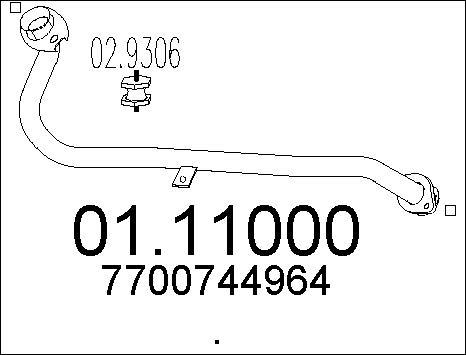 MTS 01.11000 - Труба вихлопного газу autocars.com.ua