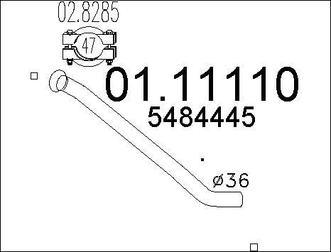 MTS 01.11110 - Труба выхлопного газа autodnr.net